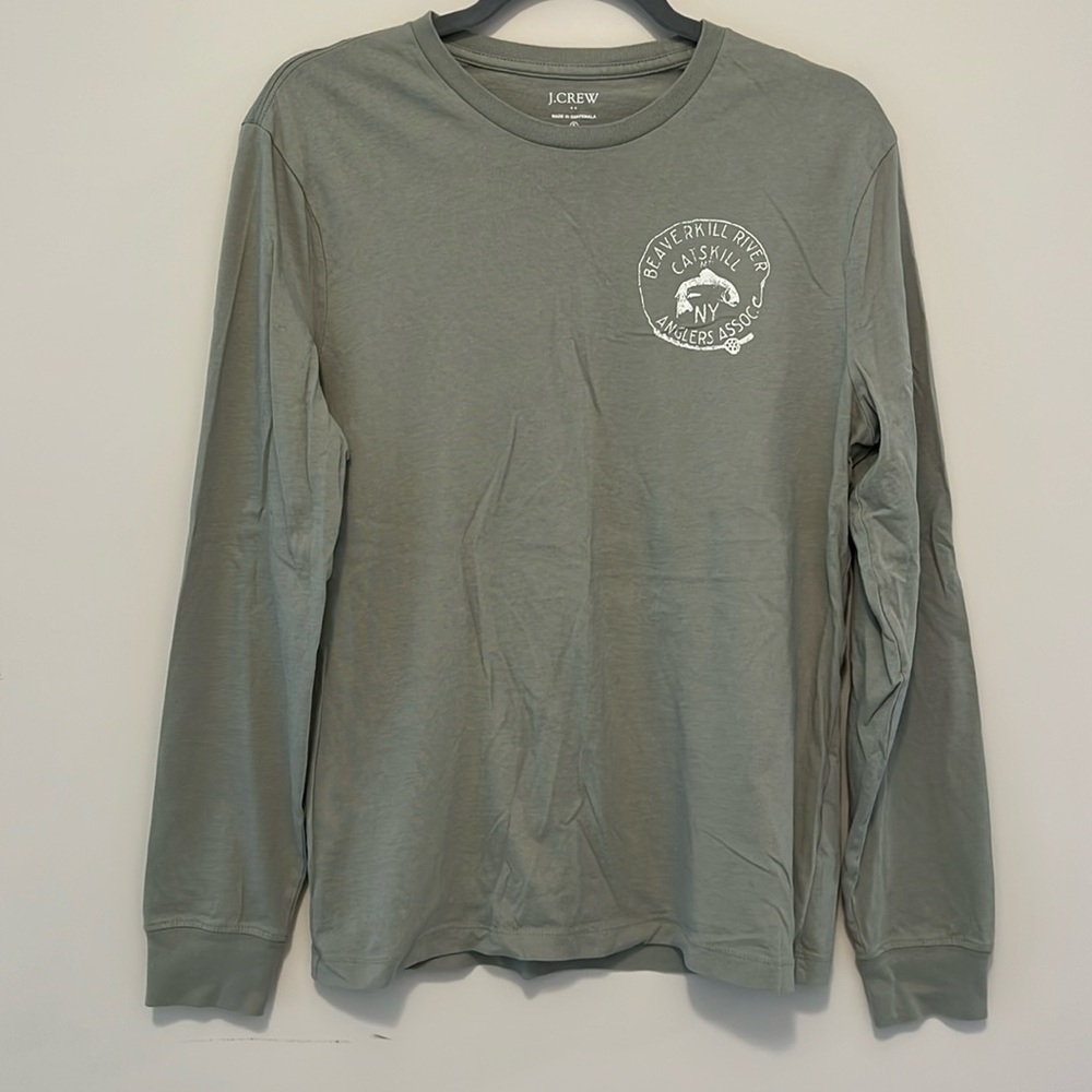 J. Crew ✨ Sage Green Long Sleeve Tshirt Sz S